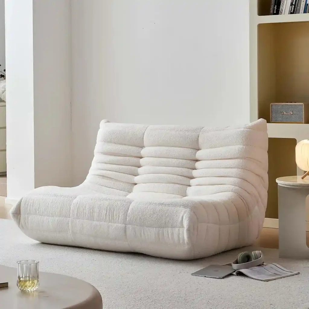 Bean Bag Chair for Adults, Oversized Loveseat Fireside Chair Comfy Lazy Floor Sofa