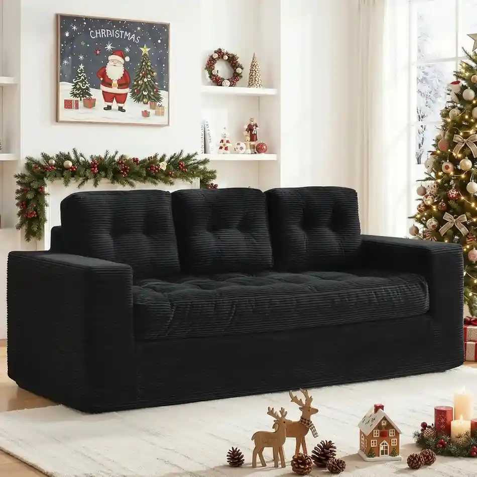 Korser Boneless Couches for Living Room, 74 Modern 3 Seater Sofa with Deep Seat, Comfy Cloud Sofa