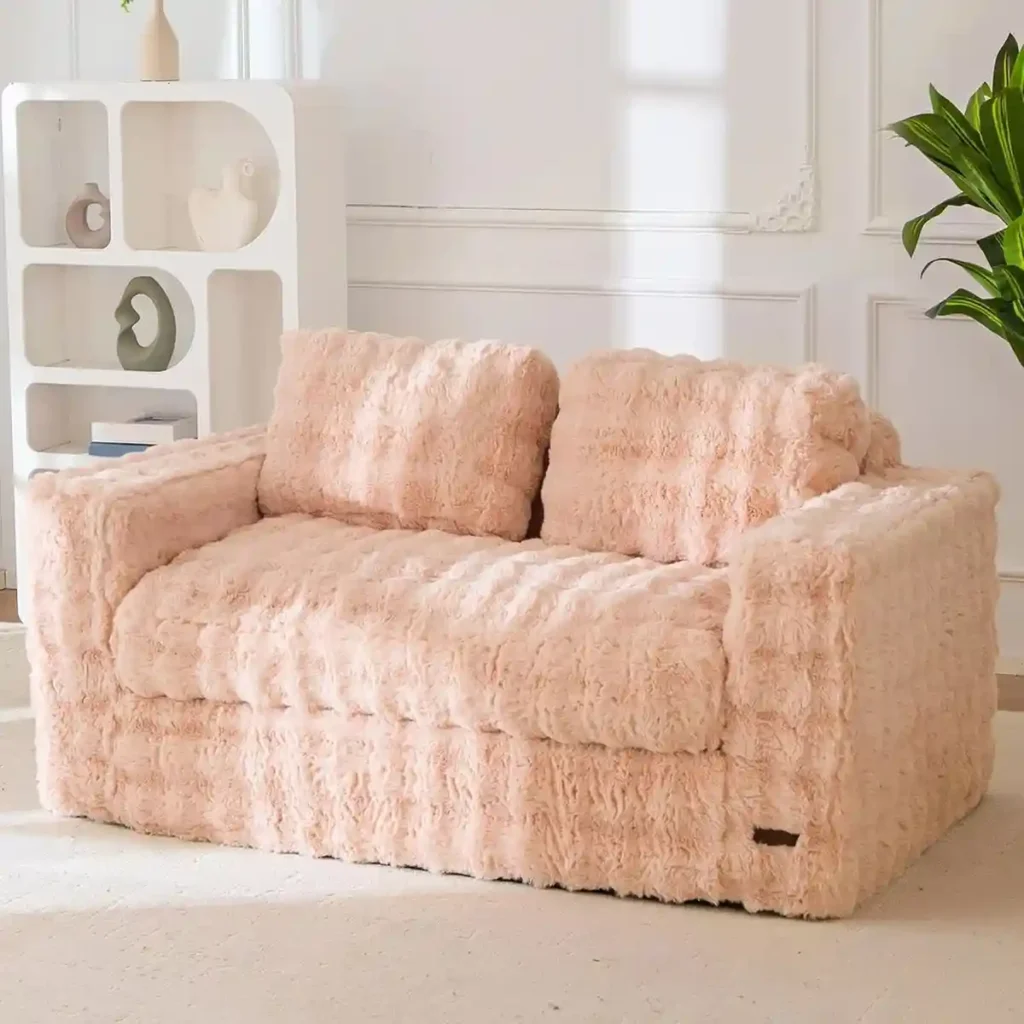 MAXYOYO Loveseat Sofa for Living Room, Small Sofa Couch Tufted Boneless Couch