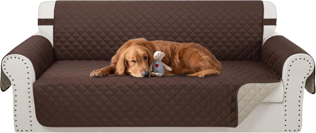 Reversible Couch Cover for 3 Cushion Couch Sofa Cover Washable for Pet Friendly with Elastic Straps Water