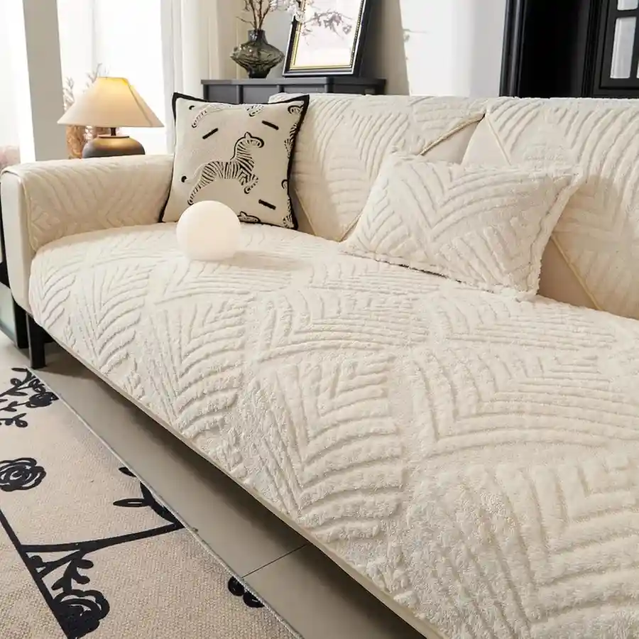 Sectional Couch Cover, Non-Slip Sofa Cover Plush Warm, Funny Fuzzy Pet Couch Covers