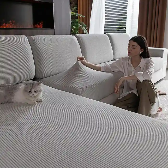 Sectional Couch Covers, Wear Resistant Stretch Sofa Covers Washable Soft Couch