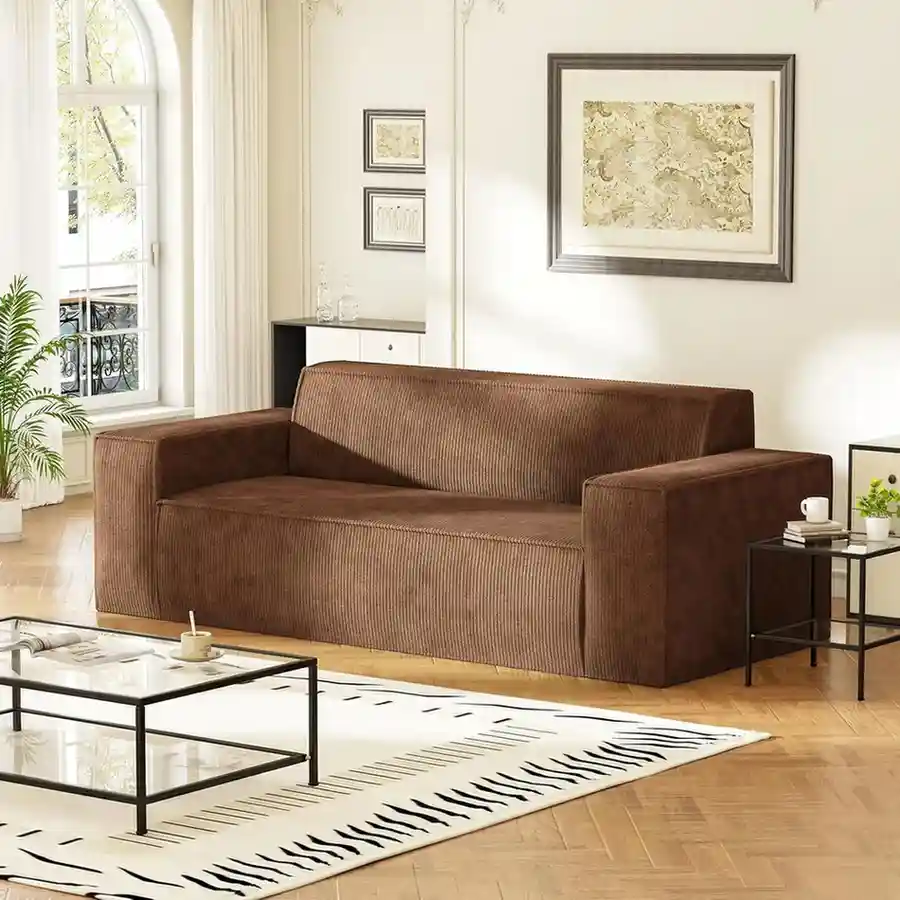 Swbvs Sofa-in-a-Box, Memory Foam 3-Seater Couch, No Installation & Easy to Transport