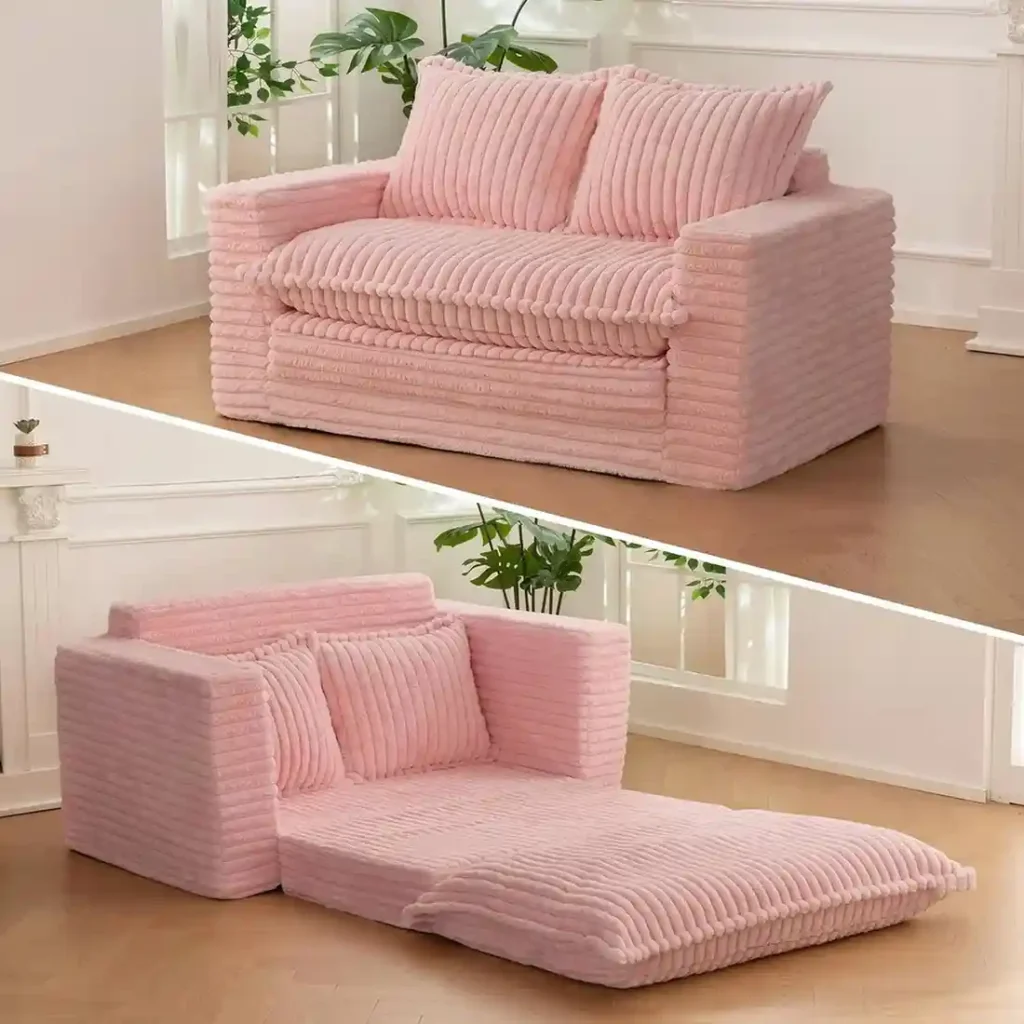 YOSHOOT Loveseat Sleeper Sofa, Convertible Sofa Bed Couch Futon Couches
